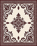Traditional Floral Scrollwork Cream Rug