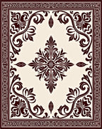 Traditional Floral Scrollwork Cream Rug