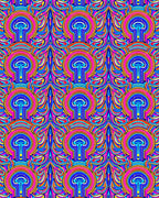 Vibrant Psychedelic Swirl Abstract Rug