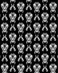 Black White Art Deco Fan Pattern Rug