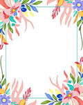 Tropical Floral Pattern Vibrant Rug