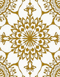 Gold Floral Mandala Pattern Rug
