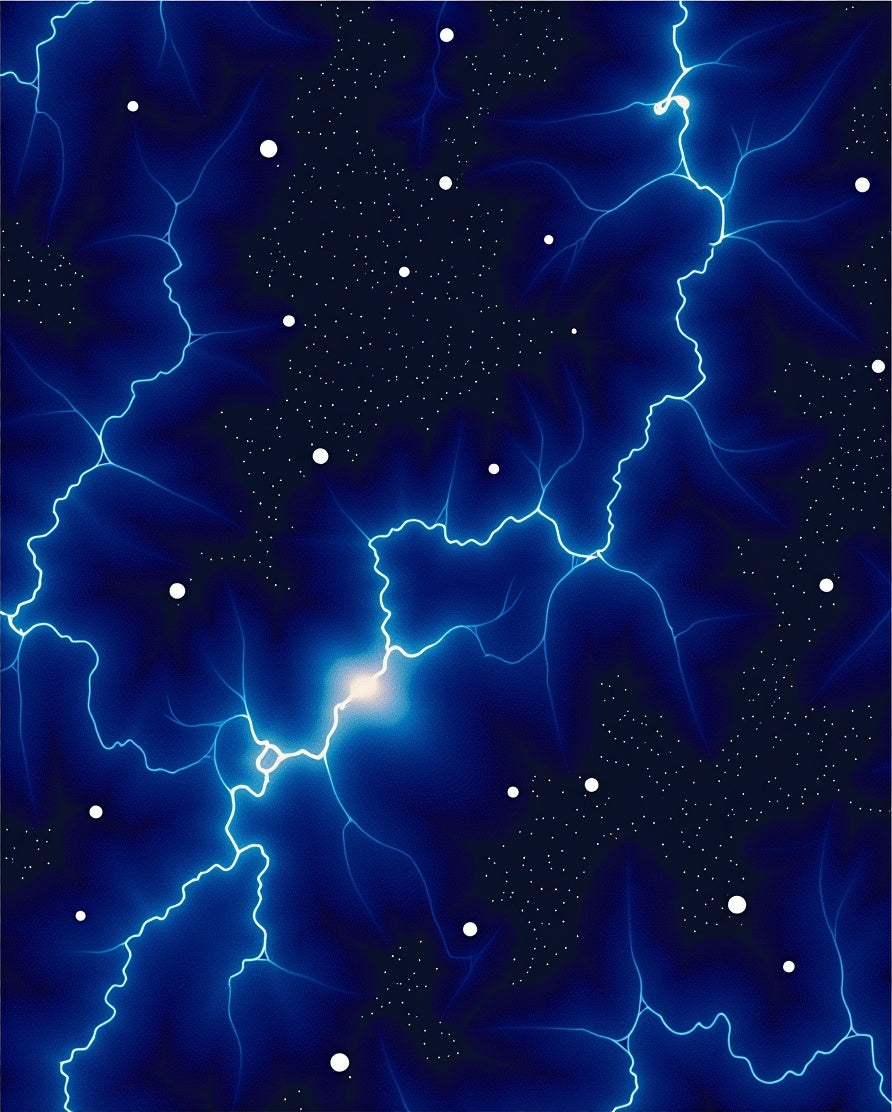 Cosmic Lightning Bolt Pattern Rug