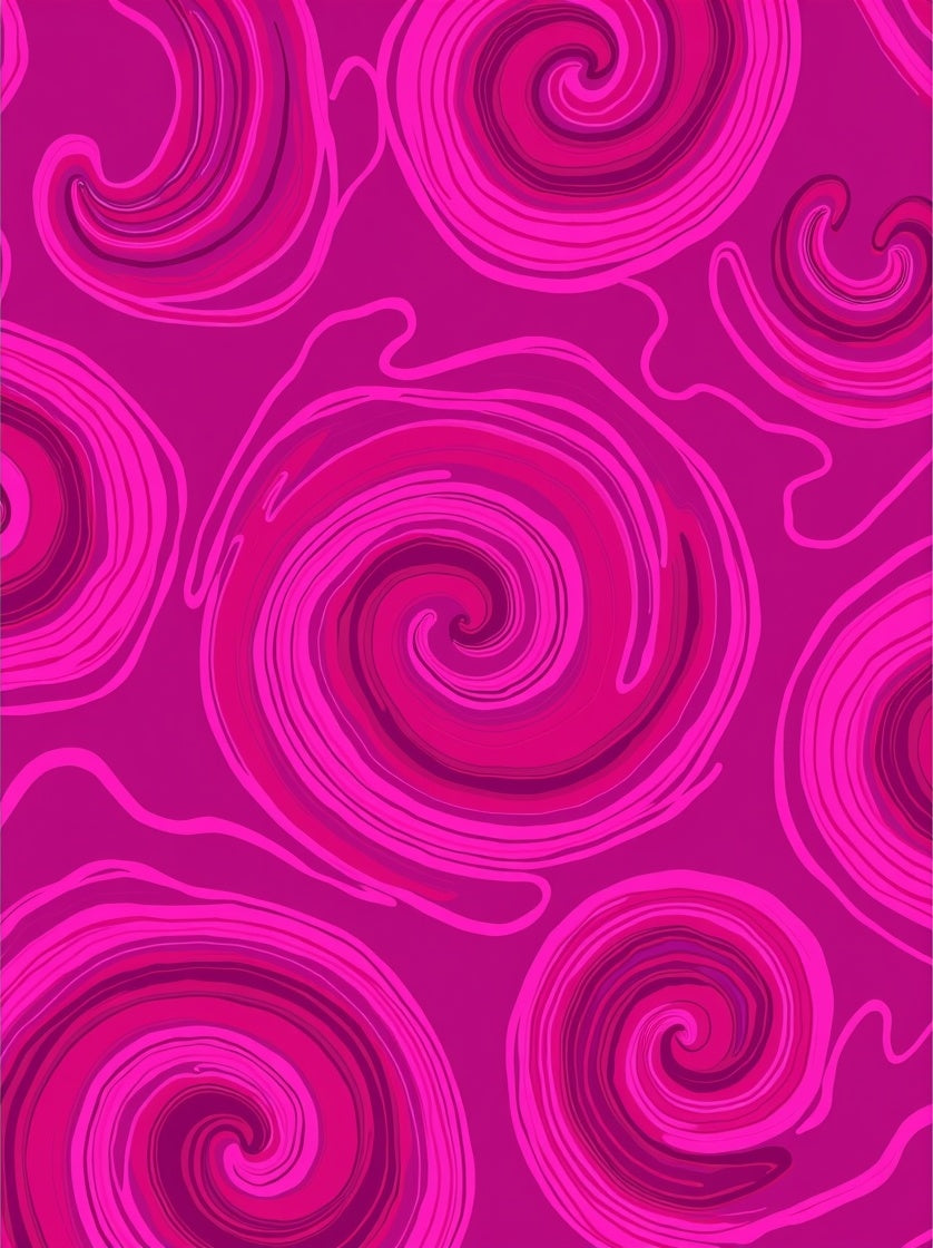 Pink Swirl Abstract Pattern Rug