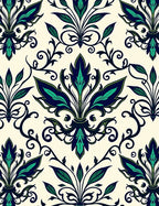 Classic Floral Swirl Pattern Rug