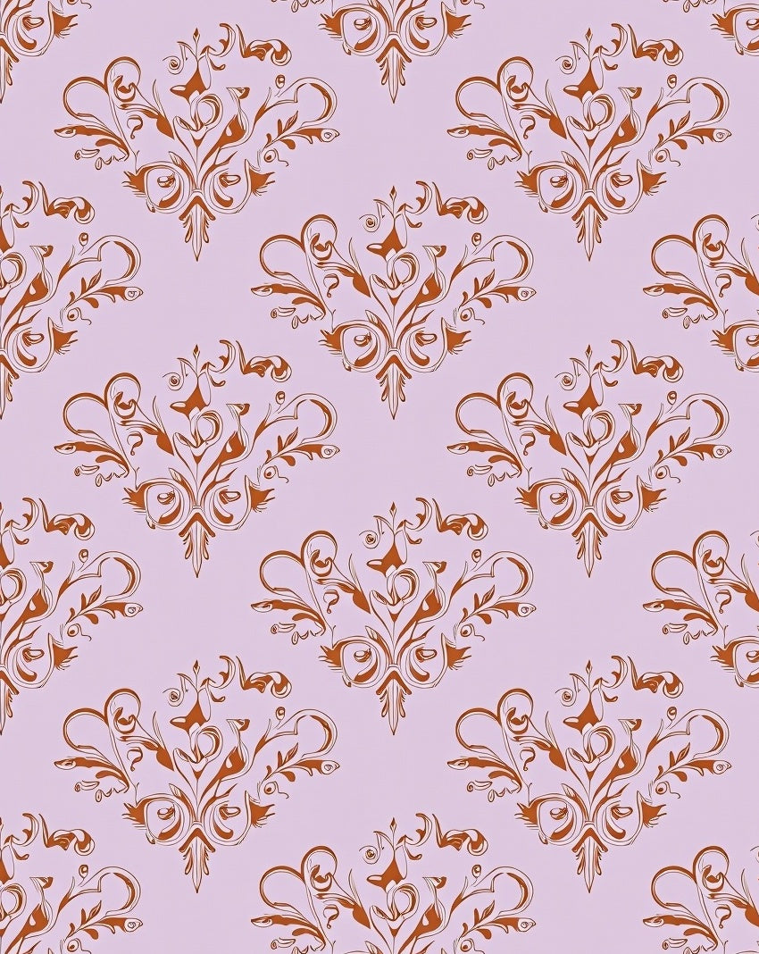 Ornate Flourish Damask Pattern Rug
