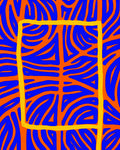 Bold Abstract Lines Square Pattern Rug