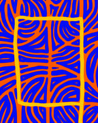 Bold Abstract Lines Square Pattern Rug