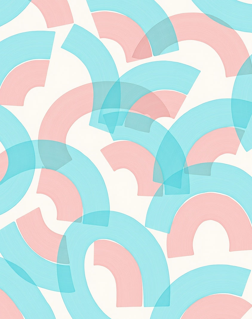Pastel Arch Abstract Surface Rug