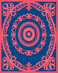 Intricate Floral Mandala Pattern Design Rug