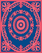 Intricate Floral Mandala Pattern Design Rug
