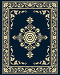 Classic Floral Border Medallion Design Rug