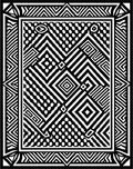 Dynamic Black White Geometric Pattern Rug