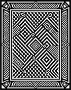 Dynamic Black White Geometric Pattern Rug