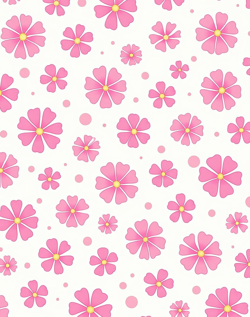 Pink Floral Pattern Design Rug