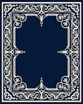 Intricate Floral Border Cream Design Rug