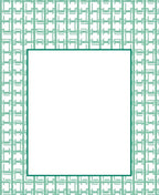 Mint Green Geometric Tile Pattern Rug