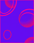 Vibrant Blue With Pink Circles Design Rug
