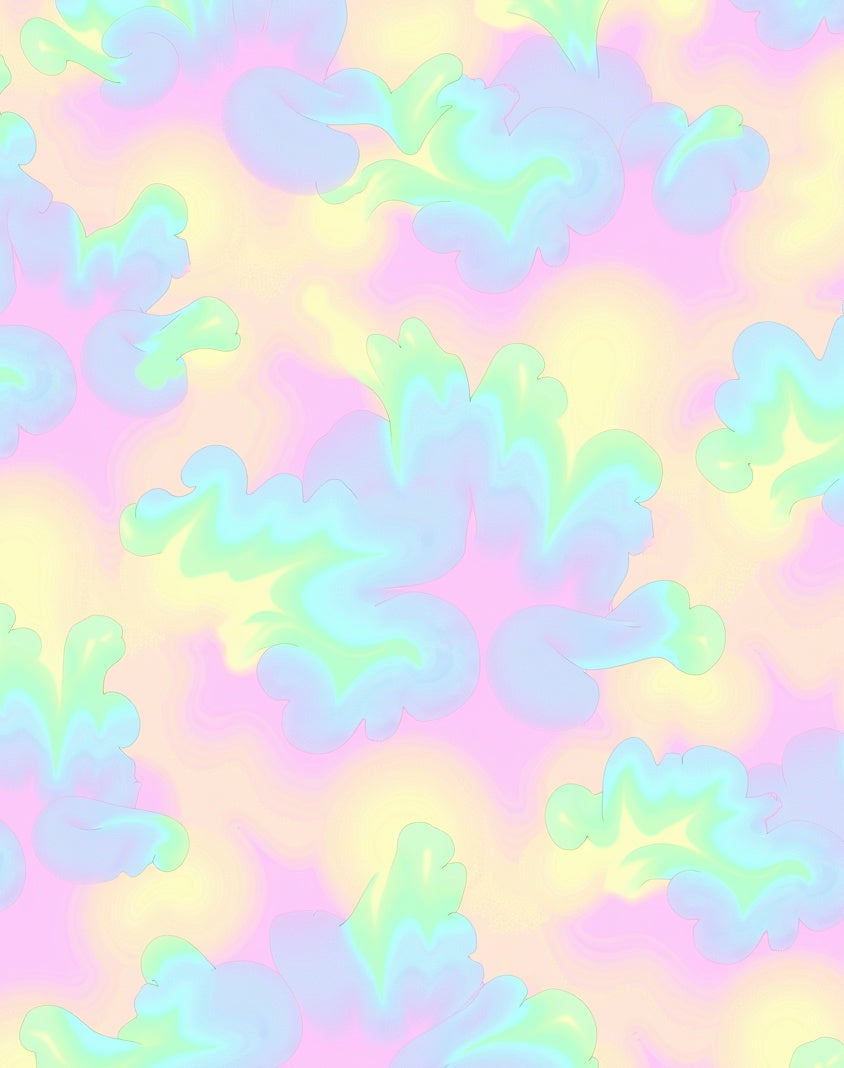 Dreamy Cloud Pastel Swirl Design Rug