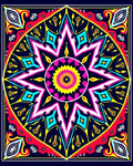 Vibrant Starburst With Geometric Accents Rug