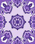 Violet Mandala Floral Pattern Area Rug