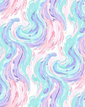 Pastel Wavy Swirl Pattern Rug