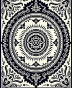 Intricate Circular Floral Mandala Pattern Rug