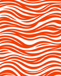Bold Orange Wavy Stripe Pattern Rug