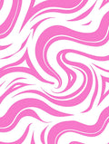 Abstract Pink Swirls Pattern Rug