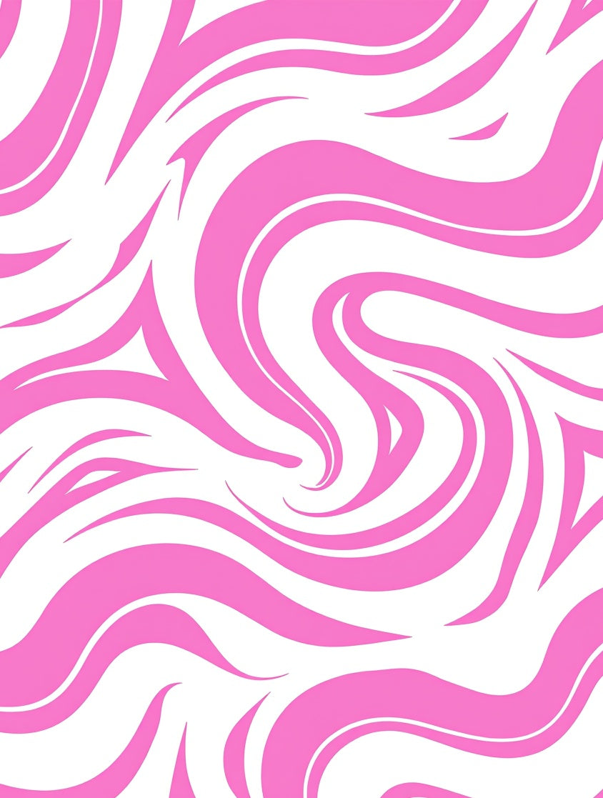Abstract Pink Swirls Pattern Rug
