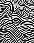 Black White Abstract Wavy Lines Rug