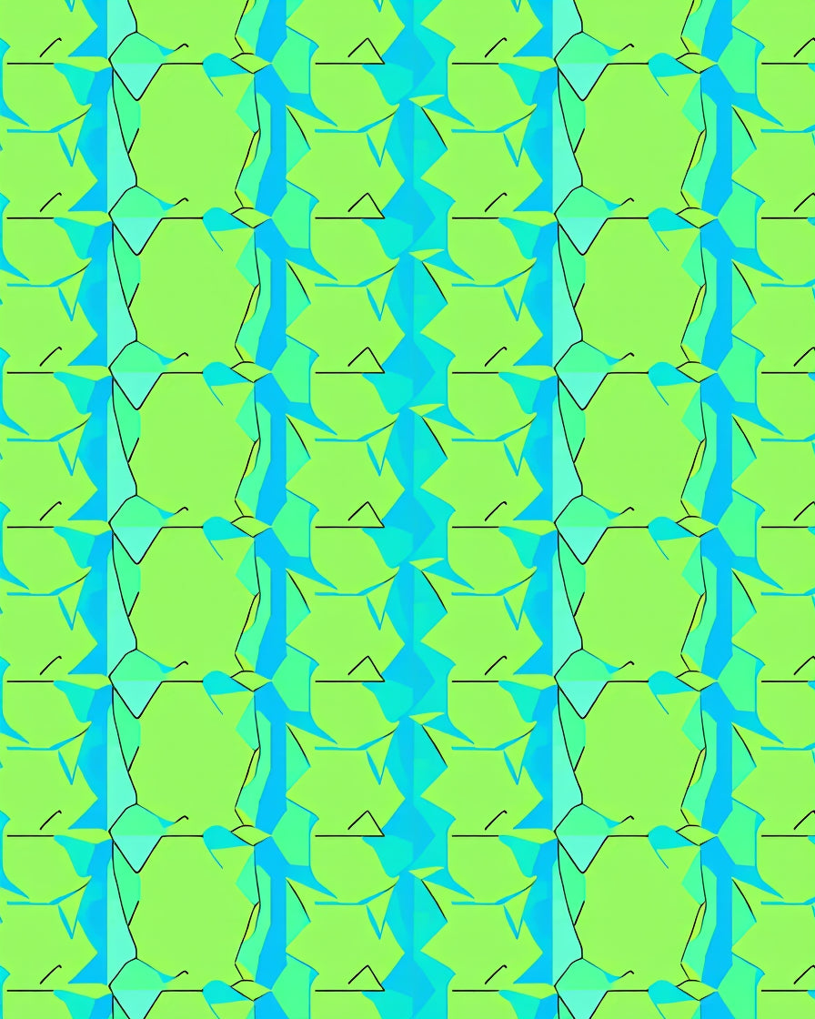 Abstract Geometric Neon Design Rug