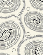 Abstract Organic Swirl Pattern Rug