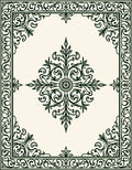 Intricate Floral Scrollwork Design Rug