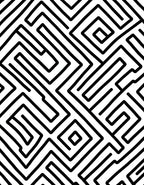 Bold Black Maze Pattern Design Rug