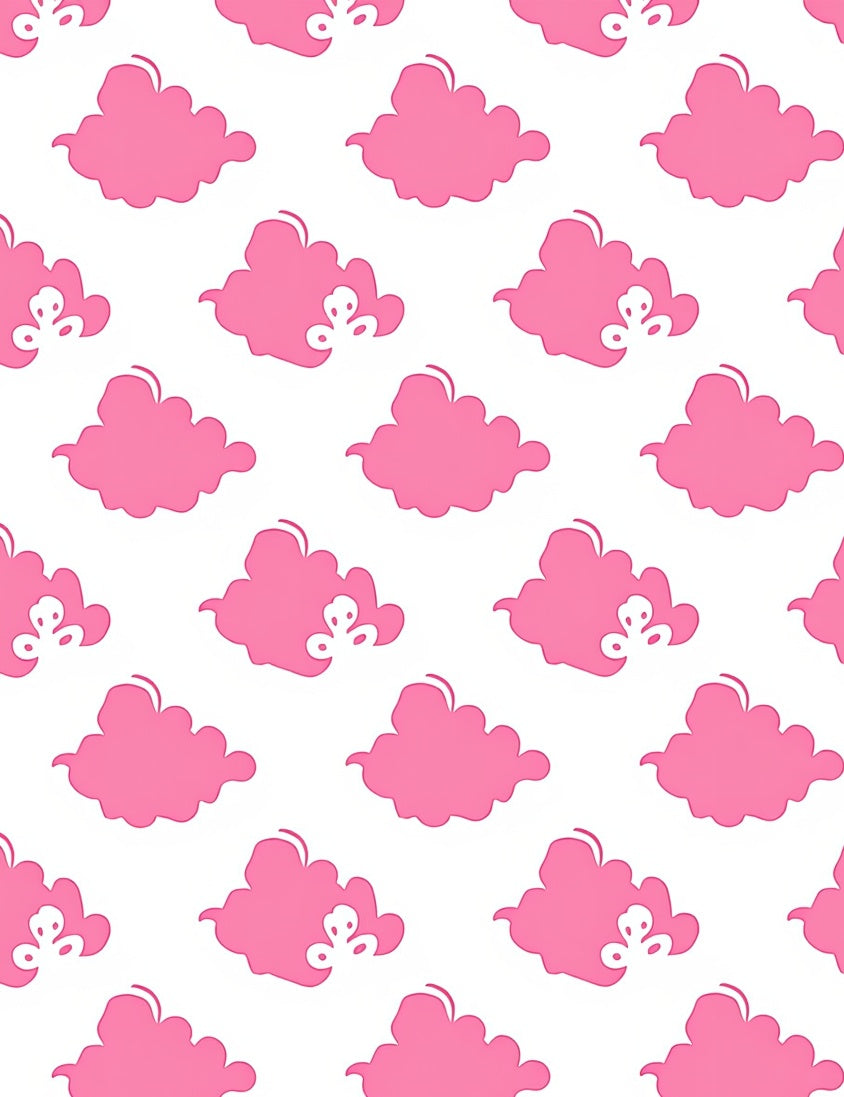 Pink Cloud Pattern Print Rug