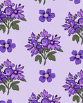 Purple Floral Bouquet Pattern Rug
