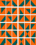 Dynamic Geometric Duo-Tone Pattern Rug