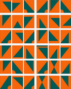 Dynamic Geometric Duo-Tone Pattern Rug
