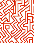 Bold Abstract Geometric Maze Pattern Rug