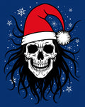 Spooky Christmas Skull Snowflakes Rug
