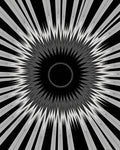Monochromatic Dynamic Sunburst Radiating Lines Rug