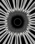 Monochromatic Dynamic Sunburst Radiating Lines Rug