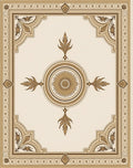 Ornate Geometric Medallion Square Pattern Rug