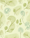 Abstract Feather and Leaf Pattern Rug