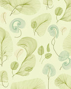 Abstract Feather and Leaf Pattern Rug