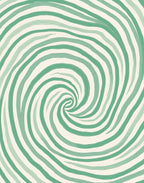 Mint Green Swirl Abstract Rug