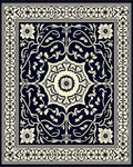 Elegant Floral Scrollwork Border Design Rug
