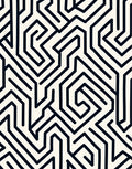 Abstract Maze Pattern Rug