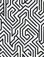 Abstract Maze Pattern Rug